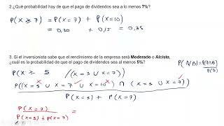 Clase Variable Aleatoria Discreta con condicionales  Caso aplicado a Inversiones [upl. by Aneleairam167]