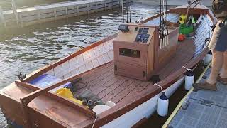 A Beautifully Restored Vintage 27ft Wooden Clinker Estuary Fishing Boat [upl. by Yttel]