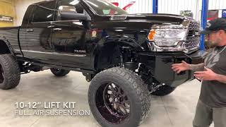 12quot LIFTED 2020 RAM 3500  FULL AIR RIDE CUSTOM BUMPERS [upl. by Ninon]