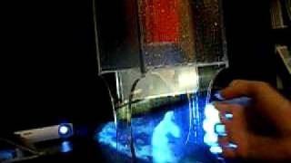 Transparent Screen Projecting onto a laminar flow of water [upl. by Nonnaer]