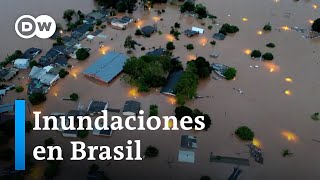 Las lluvias desatan el caos y dejan decenas de muertos en el estado de Rio Grande do Sul [upl. by Bugbee480]