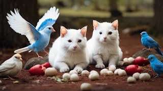 Cat TV for Cats to Watch 😺 Pretty Birds and Squirrels 🐿 8 Hours 4K HDR 60FPS [upl. by Gearhart]