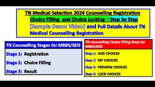 NEET 2024 Tamilnadu Medical Counselling Choice Filling Steps in tamil for both Govt amp Mgmnt Quota [upl. by Onafets369]