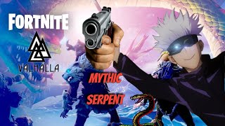 BEATING THE VALHALLA MYTHIC SERPENT Fortnite Valhalla Boss Fight [upl. by Neirual647]