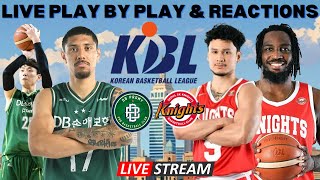 Wonju DB Promy vs Seoul SK Knights I KBL Live I Play By Play amp Fan Reactions [upl. by Pietje]