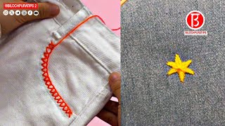 Simple overlock stitch mend holes And 10 Sewing Stich Mending Knitting Hole Repair Episode 17 [upl. by Ardnasil]