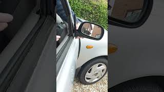 Nissan Micra K11 Remove Door Mirror Wing Mirror [upl. by Adidnere192]