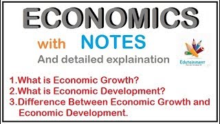 Economic growth Economic Development  Difference between economic Growth and development [upl. by Halehs]