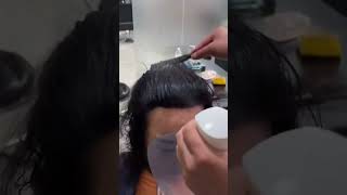 wig replacement hairline repair custom wig customhairline customline barbershop haircut hair [upl. by Conant]