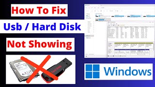 How to fix Usb or Hard Drive not Showing in windows  Fix Pendrive not showing in Windows Laptop [upl. by Yadahs101]