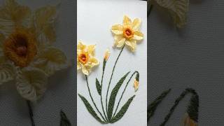 Wonderful Daffodils 🌼 ✨ embroidery [upl. by Hcurob]