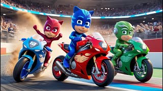 PJ MASK Characters Amazing Moto Race Catboys Life Story  PJ MASKS 2D Animation  PatrolDreamsTDC [upl. by Lectra403]