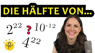 EINSTELLUNGSTEST Mathe Aufgaben Potenzen – Was ist die Hälfte von 2 hoch 22 [upl. by Adaj205]