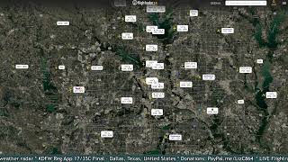 LIVE Flightradar24 with Live ATC Audio amp weather radar  Dallas Texas United States [upl. by Elockcin]