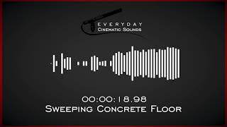 Sweeping Concrete Floor  HQ Sound Effects [upl. by Mellar]