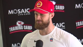 Chiefs kicker Harrison Butker speaks at training camp [upl. by Annawaj]