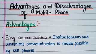 Advantages and disadvantages of Mobile phone  advantages and disadvantages of Mobile phone essay [upl. by Sorilda]