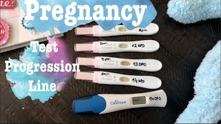 Pregnancy Test Progression Line by DPO  9dpo  14dpo [upl. by Ellehsar851]