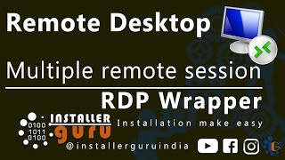 Multiple remote Desktop sessions via RDP wrapper🔥🔥💻 share your computer resource with othersHindi [upl. by Toffic]