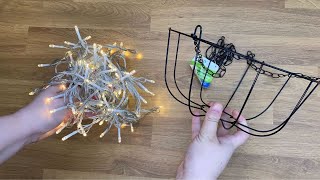 Wrap string light around a Dollar Store basket for this BREATHTAKING idea [upl. by Rice]