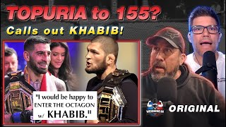 Topuria Calls Out Khabib  WEIGHING IN [upl. by Grounds236]