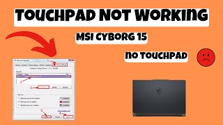 How to Fix MSI Cyborg 15 Touchpad Not Working issue Windows 10 11 [upl. by Resay]