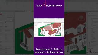 Esercitazione 1 Tetto da perimetro  Abbaino su revit short [upl. by Whitson1]