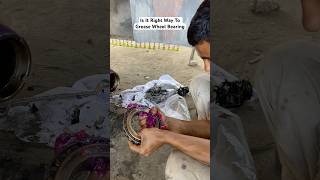 Is it right way to grease wheel bearing bearing grease restoration shorts [upl. by Ienttirb]