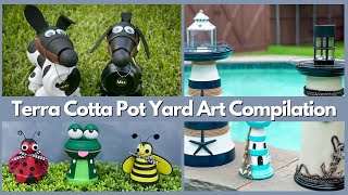 Terra Cotta Pot Yard Art CompilationTerra Cotta Pot AnimalLighthouse [upl. by Ettenej45]