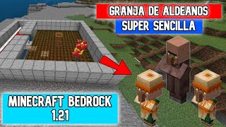 🧔‍♂️🧔‍♂️Como Hacer La Mejor Granja De Aldeanos Minecraft Bedrock 121🧔‍♂️🧔‍♂️ [upl. by Mavis]