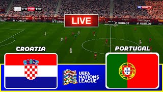 LIVE🔴 CROATIA vs PORTUGAL  UEFA Nations League  Full match  PES 21 simulation [upl. by Maretz]