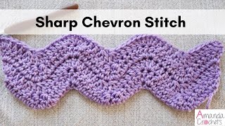 Sharp Chevron Stitch Crochet 101 Series  Easy Crochet Beginner Tutorial [upl. by Yznil]