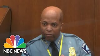 Minneapolis Police Chief Testifies In Derek Chauvin Trial  NBC Nightly News [upl. by Krause]