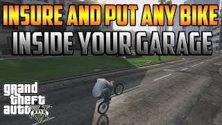 Gta 5 Online  Insure And Put Any Bike Inside Your Garage Mechanic Delivers Your Bike Gta V [upl. by Imojean]