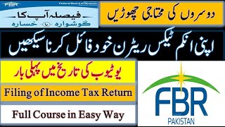 How to file Income Tax Return online in iris fbr  irs tax filer  Income tax 2024 fbr [upl. by Llenna]