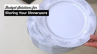 Budget Solutions for Storing Your Dinnerware  Organizing Dishes amp China  Amys Weekly Cooking Tips [upl. by Jeff]