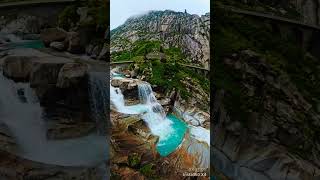 Andermatt🇨🇭Waterfall 360° [upl. by Kalvin]