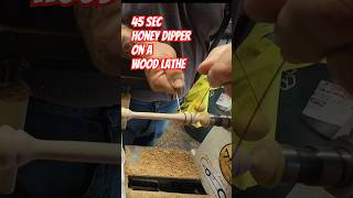 Honey Dipper in 45sec 10x speed woodturning woodworking woodturner [upl. by Lodhia]