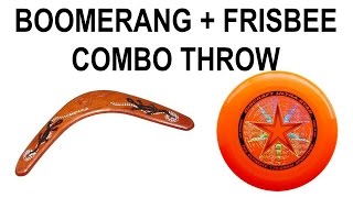 Boomerang and Frisbee Throw  Original Boomerang  Frisbee Combo Throw [upl. by Amor179]