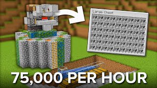 Minecraft Easy Cobblestone Farm 121 Tutorial 06  75000 per hour   A R K Gamer [upl. by Sirap]