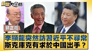 李顯龍突然訪習近平不尋常 馬斯克庫克有求於中國出手？【新聞大白話】2024112512｜郭正亮 謝寒冰 黃征輝 [upl. by Dolhenty338]