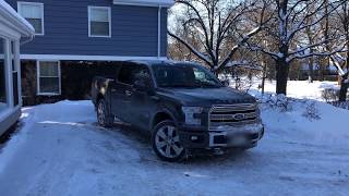 2017 F150 cold start in brutal winter [upl. by Janice]