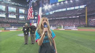 National Anthem performance at the Home Run Derby [upl. by Ytok]