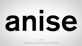 How To Pronounce Anise [upl. by Ayota]