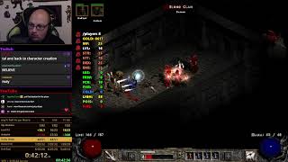 Diablo 2 LOD HC Hell Speedrun  WR ATTEMPTS  Necromancer  Episode 99 [upl. by Ramburt887]