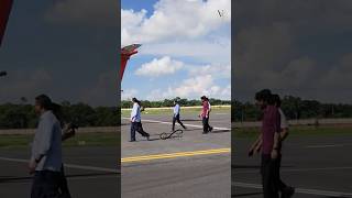 Nagarjuna amp Megastar Chiranjeevi at Hyderabad Airport [upl. by Annoik]