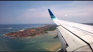 Garuda Indonesia Beautiful Landing Bali Denpasar Ngurah Rai International Airport [upl. by Nikki]