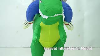 Inflatable dinosaur costume [upl. by Keeryt487]