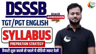 DSSSB TGT PGT ENGLISH SYLLABUS 202324  BOOK  PREPARATION STRATEGY [upl. by Ayanet]