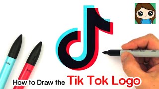 How to Draw the Tik Tok Logo [upl. by Otrebmuh648]